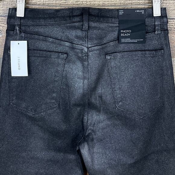 J Brand Maria High Rise Skinny Photo Ready Jeans Silver Lament Size 30 NWT - Picture 5 of 8